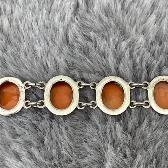 Vintage Elegant Cameo Bracelet in Silver 800 Links - Picture 8 of 14